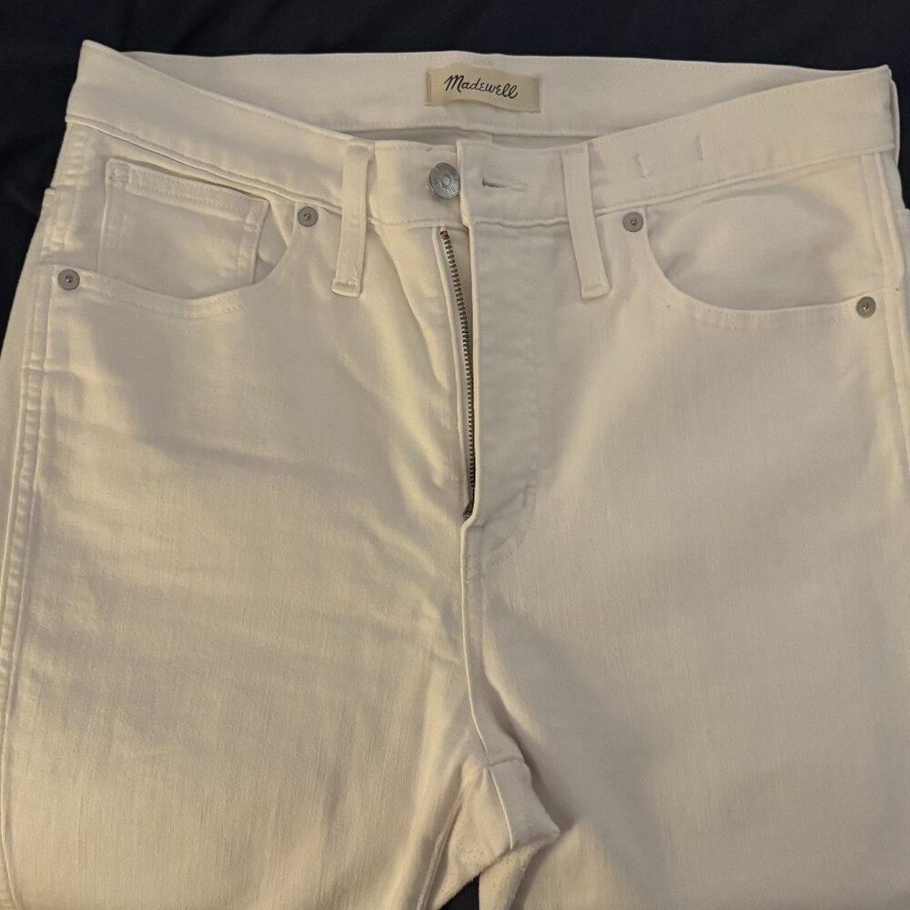 EUC Madewell White jeans - 10" High-rise skinny (31P)